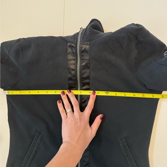 Lululemon Moto Mogul Jacket Full Zip Black Size 6 Ribbed Sleeves High Collar - Picture 14 of 16